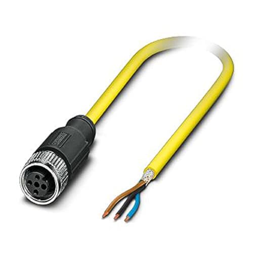 PHOENIX CONTACT SAC-3P-10.0-542/FS SH SCO BK Sensor/Aktor-Kabel, 3 Polig, Geschirmt, Kodierung A, 10m Kabellänge, 22.220g, Gelb von PHOENIX CONTACT