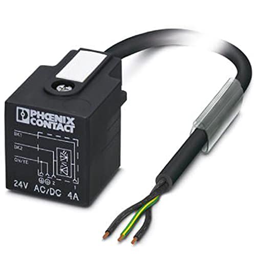 PHOENIX CONTACT SAC-3P-3.0-PVC/A-1L-Z Sensor/Aktor Kabel, 3-Polig, 3m Kabellänge, 136.500g, Schwarz von PHOENIX CONTACT