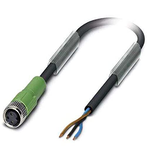 PHOENIX CONTACT SAC-3P-3.0-PVC/M 8FS Sensor/Aktor Kabel, 3-Polig, 3m Kabellänge, 69.520g, Schwarz von PHOENIX CONTACT
