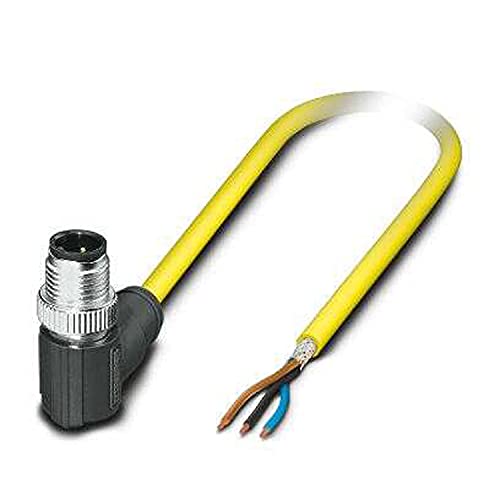 PHOENIX CONTACT SAC-3P-MR/2.0-542 SH SCO BK Sensor/Aktor-Kabel, 3 Polig, Geschirmt, Kodierung A, 2m Kabellänge, 22.220g, Gelb von PHOENIX CONTACT