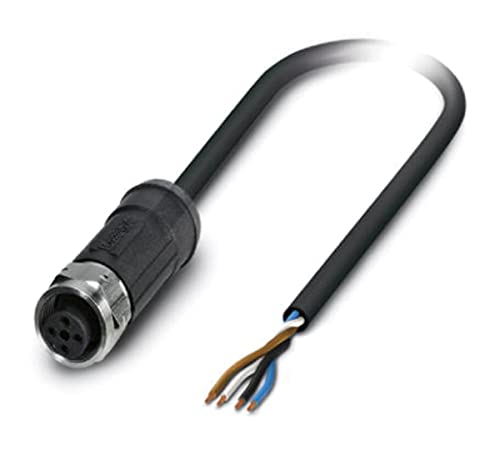 PHOENIX CONTACT SAC-4P-2.0-28X/M12FS OD Sensor/Aktor-Kabel, 4 Polig, M12 Buchse Gerade, 2m Kabellänge, Schwarzgrau von PHOENIX CONTACT