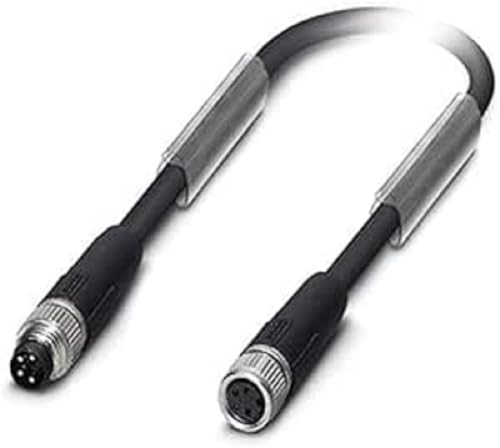 PHOENIX CONTACT SAC-4P-M 8MS/0.3-950/M 8FS Bussystem Kabel, Interbus, 4 Polig, PUR Halogenfrei, Geschirmt, Stecker Gerade M8, 0.3m Kabellänge, Schwarz von PHOENIX CONTACT