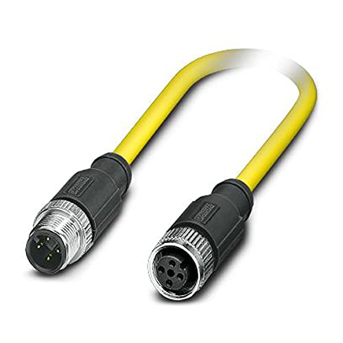 PHOENIX CONTACT SAC-4P-MS/0.5-542/FSSH SCO BK Sensor/Aktor-Kabel, 4 Polig, Geschirmt, Kodierung A, 0.5 m Kabellänge, 36.000g, Gelb von PHOENIX CONTACT