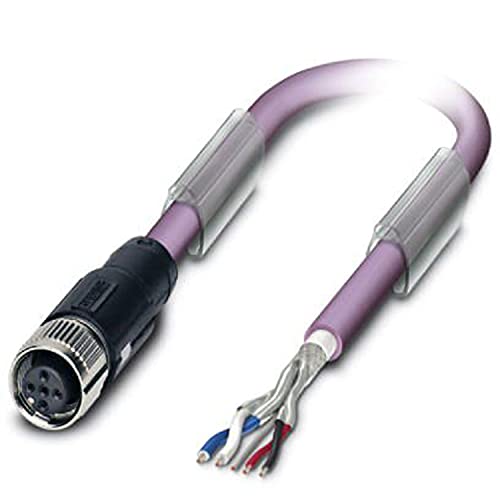 PHOENIX CONTACT SAC-5P-10.0-920/FS SCO circaNopen DeviceNet Bussystem-Kabel, 5-Polig, PUR Halogenfrei, Freies Leitungsende, Auf Buchse Gerade M12 Speedcon, A Kodierung, 10m Kabellänge, Violett von PHOENIX CONTACT