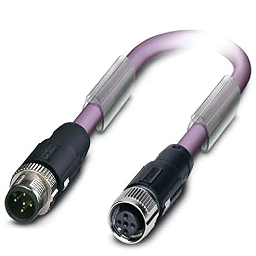 PHOENIX CONTACT SAC-5P-MS/2.0-920/FS SCO circaNopen DeviceNet Bussystem-Kabel, 5-Polig, PUR Halogenfrei, Stecker Gerade M12 Speedcon, A Kodierung, Auf Buchse, A Kodierun, 2m Kabellänge, Violett von PHOENIX CONTACT
