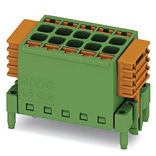 PHOENIX CONTACT SDDC 1,5/7-PV-3,5 Leiterplatten-Direktstecker, Nennquerschnitt 1,5 mm², Grün, Anzahl der Anschlüsse 14, Artikelfamilie SDDC 1,5/..-PV, Rastermaß 3,5 mm, 100 Stück PHOENIX CONTACT SDDC 1,5/7-PV-3,5 Leiterplatten-Direktstecker, Nennquerschnitt 1,5 mm², Grün, Anzahl der Anschlüsse 14, Artikelfamilie SDDC 1,5/..-PV, Rastermaß 3,5 mm, 100 Stück von PHOENIX CONTACT