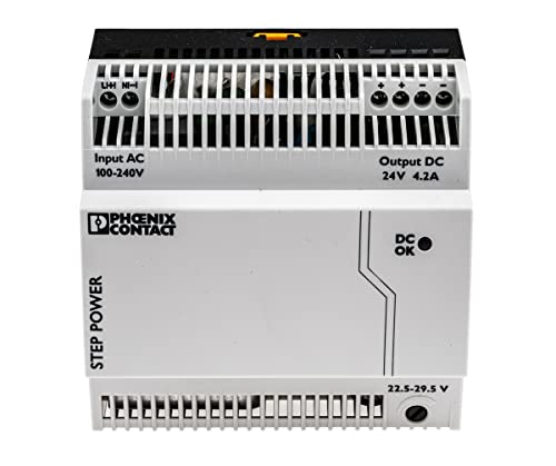 Phoenix Contact STEP-PS/1AC/24DC/4 2-Kanal Switch-Mode DIN-Schienen Netzteil 100W, 85 → 264V ac, 24V dc / 4.2A von PHOENIX CONTACT