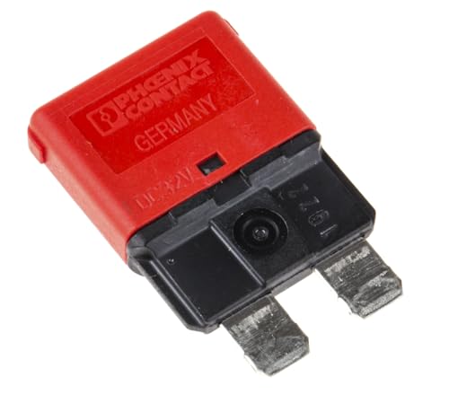 PHOENIX CONTACT TCP 10/DC32V Thermischer Geräteschutzschalter, 1 Polzahl, 10A Nennstrom, 32V Nennspannung, 6 mm Breite, Rot, 50 Stück von PHOENIX CONTACT