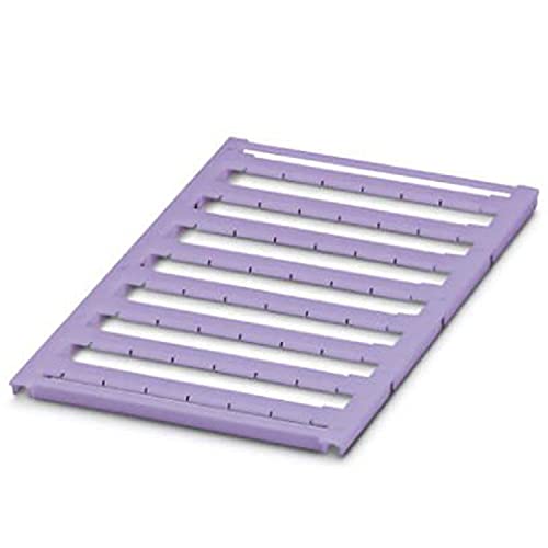 PHOENIX CONTACT UC-TMF 10 VT Marker für Klemmen, 10.2mm für Klemmenbreite, 9.6 mm x 5.1mm Schriftfeldgröße, 48 Einzelschilder, Violett, 10 Stück von PHOENIX CONTACT