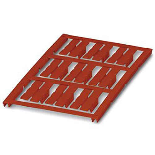 PHOENIX CONTACT UC-WMC 4.4 (30X5.5) RD Leitermarker, 2.8 mm-4.4 mm Kabeldurchmesserbereich, 30mm x 5.5mm Schriftfeldgröße, 9 Einzelschilder, Rot, 8 Stück von PHOENIX CONTACT