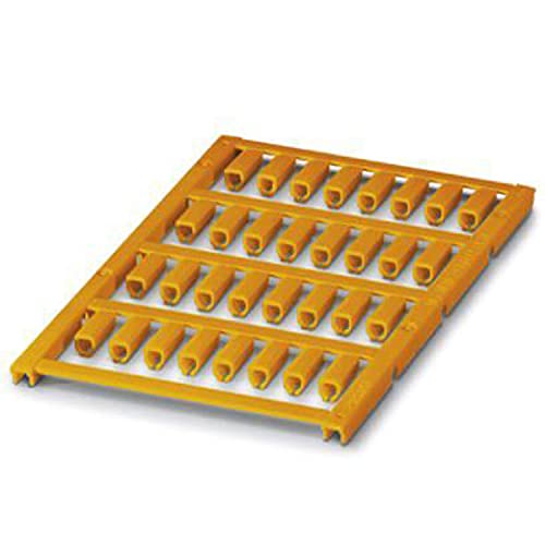 PHOENIX CONTACT UC-WMCO 3.6 (12X4.5) OG Leitermarker, 2.9mm-3.6 mm Kabeldurchmesserbereich, 12mm x 4.5mm Schriftfeldgröße, 32 Einzelschilder, Orange, 10 Stück von PHOENIX CONTACT