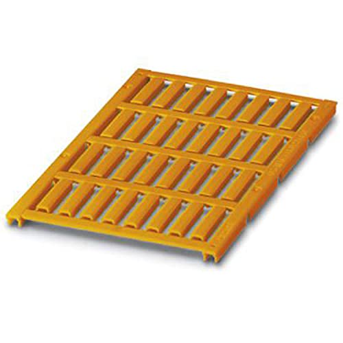 PHOENIX CONTACT UC-WMCO 3.6 (21X4.5) OG Leitermarker, 2.9mm-3.6 mm Kabeldurchmesserbereich, 21mm x 4.5mm Schriftfeldgröße, 32 Einzelschilder, Orange, 10 Stück von PHOENIX CONTACT