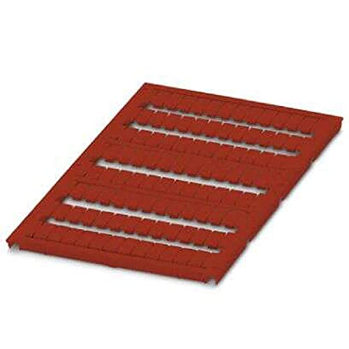 PHOENIX CONTACT UC1-TM 5 RD Marker für Klemmen, 5mm für Klemmenbreite, 4.55mm x 9.7mm Schriftfeldgröße, 96 Einzelschilder, Rot, 10 Stück von PHOENIX CONTACT