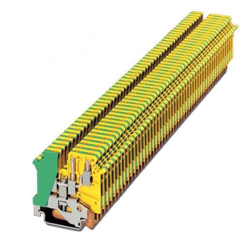 PHOENIX CONTACT UK 5-TWIN-PE 1-Stöckige Schutzleiter-Reihenklemme mit Einseitigem Doppelanschluss, Grün/Gelb, 0.2-4mm² Querschnitt, 24-12 AWG, 6.2mm Breite, 50 Stück PHOENIX CONTACT UK 5-TWIN-PE 1-Stöckige Schutzleiter-Reihenklemme mit Einseitigem Doppelanschluss, Grün/Gelb, 0.2-4mm² Querschnitt, 24-12 AWG, 6.2mm Breite, 50 Stück von PHOENIX CONTACT