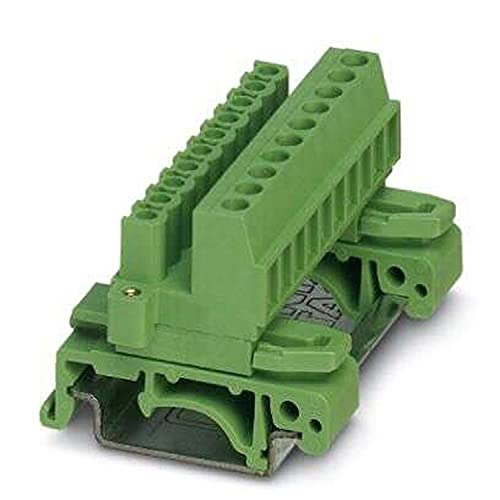 PHOENIX CONTACT UMSTBVK 2.55-STF-5.08 DIN rail connector, 2.5 mm² nominal cross section, 5 number of connections, UMSTBVK 2.5..-STF range, 5.08 mm pitch, green, 50 pieces PHOENIX CONTACT UMSTBVK 2.55-STF-5.08 DIN rail connector, 2.5 mm² nominal cross section, 5 number of connections, UMSTBVK 2.5..-STF range, 5.08 mm pitch, green, 50 pieces von Phoenix Contact