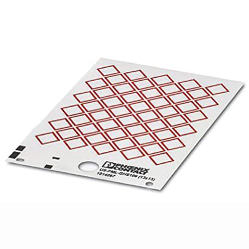 PHOENIX CONTACT US-PML-GHS100 (13X13) Gefahrstoffschild, 13mm x 13mm Schriftfeldgröße, 50 Einzelschilder, Rot/Weiß, 10 Stück von PHOENIX CONTACT