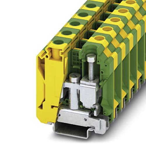 PHOENIX CONTACT USLKG 35 N Modularer Erdungsklemmenblock mit Schraubanschluss, 2 Anzahl der Anschlüsse, AWG 8 - 2, 35mm² Nennquerschnitt, Grün/Gelb, 50 Stück PHOENIX CONTACT USLKG 35 N Modularer Erdungsklemmenblock mit Schraubanschluss, 2 Anzahl der Anschlüsse, AWG 8 - 2, 35mm² Nennquerschnitt, Grün/Gelb, 50 Stück von PHOENIX CONTACT