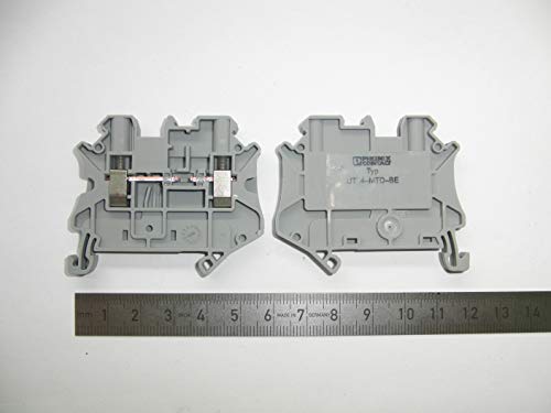 PHOENIX CONTACT UT 4-MTD-BE Komponentenklemmenblock für Schraubanschluss, 2 Anzahl Anschlüsse, AWG 26 - 10, 4mm² Nennquerschnitt, Grau, 50 Stück PHOENIX CONTACT UT 4-MTD-BE Komponentenklemmenblock für Schraubanschluss, 2 Anzahl Anschlüsse, AWG 26 - 10, 4mm² Nennquerschnitt, Grau, 50 Stück von PHOENIX CONTACT