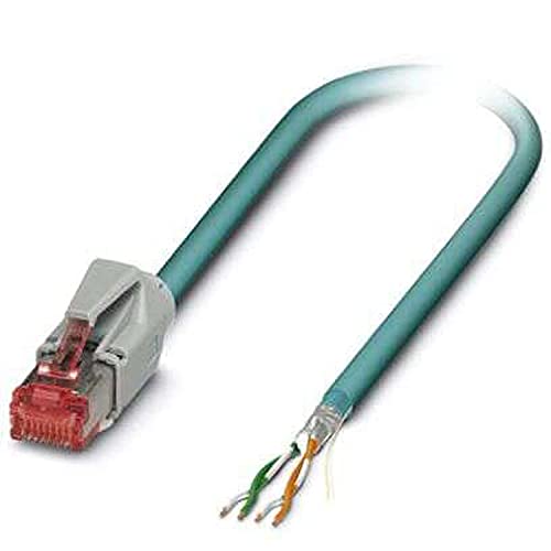 PHOENIX CONTACT VS-IP20-OE-93E-LI/1.0 Konfektioniertes Ethernet Kabel, CAT5e, Geschirmt, 2 Paarig, RJ45-Stecker/IP20, Freies Leitungsende, Line, 1m Länge von PHOENIX CONTACT