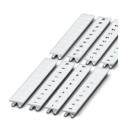 PHOENIX CONTACT ZB 5.LGS:FORTL.ZAHLEN 151-160 Zackband, 10 Teilig, 151-160 Fortlaufenden Zahlen, 1.339g, 5mm Breite, Weiß, 10 Stück von PHOENIX CONTACT