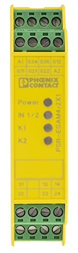 PSR-SCP-24UC/ESAM4/2X1/1X2 Sicherheitsrelais zur Not-Halt & Schutztürüberwachung, Ein oder Zweikanaliger Betrieb, 2 Freigabestrompfade, Eingangsnennspannung 24 V AC/DC, Steckbare Schraubklemmen von PHOENIX CONTACT