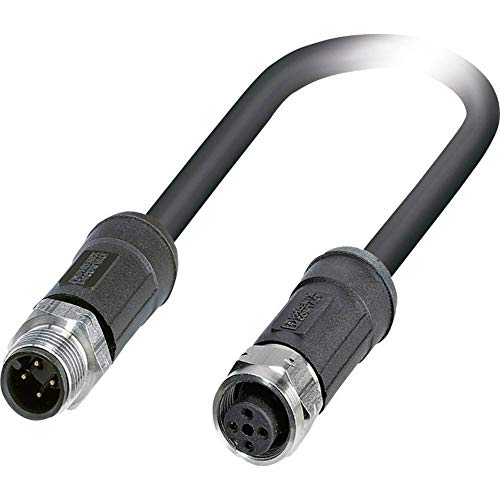 Phoenix 1454189 2 m schwarz, grau-Kabel Signal – Kabel-Signal (2 m, M12, schwarz, grau) von Phoenix