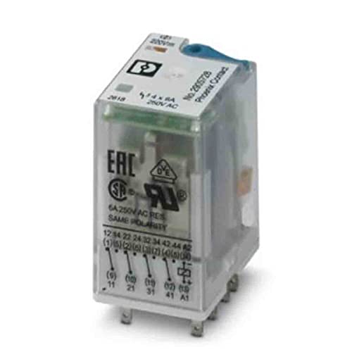 Phoenix Contact REL-IR4/DP Elektrisches Relais, 220V dc Spule 4-poliger Wechsler 880mW Printrelais 6A, Packung a 10 Stück Phoenix Contact REL-IR4/DP Elektrisches Relais, 220V dc Spule 4-poliger Wechsler 880mW Printrelais 6A, Packung a 10 Stück von PHOENIX CONTACT