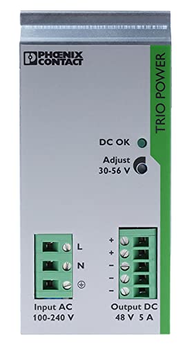 Phoenix Contact TRIO-PS/1AC/48DC/5 -Phasen Getaktet DIN-Schienen Netzteil 240W, 85 → 264V ac, 48V dc / 5A von PHOENIX CONTACT