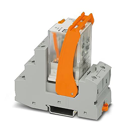 RIF-3-RSC-LV-120AC/2X21 Vormontiertes Relaismodul mit Schraubanschluss, Relaissockel, Leistungskontaktrelais, Steckbarem Anzeige/Entstörmodul & Haltebügel, 120 V AC Eingangsspannung, 5 Stk von PHOENIX CONTACT