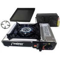 Phönix PC-20 Edelstahl Gaskocher Campingkocher 2,3KW + Grillplatte von PHÖNIX GERMANY