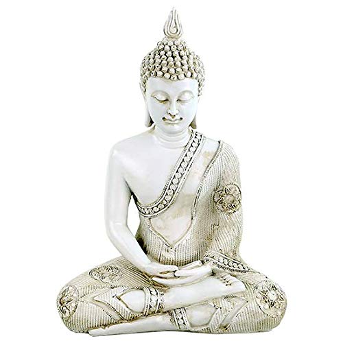 Phoenix Meditierender Buddha Thailand - 29 cm, Weiß, Statue, Buddha-Figur von Phoenix