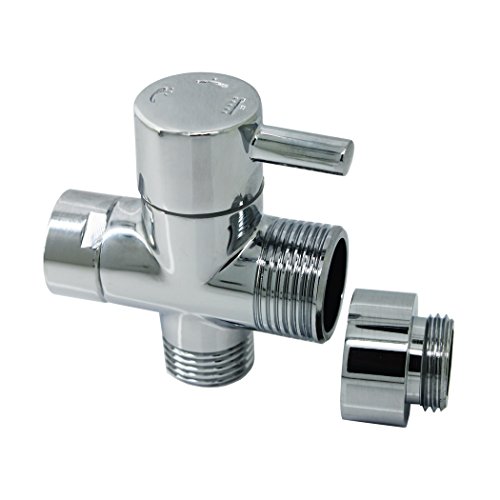 PHOEWON Umschaltventil Dusche 3 Wege Umschaltventil Brause G 1/2" Massives Messing Dusche Adapter für Küche, Badezimmer von PHOEWON