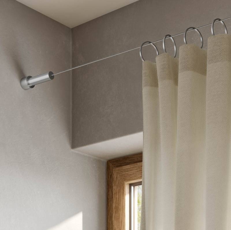 PHOS Design Seilspanngarnitur SSA12Set3, Gardinen, Vorhänge, Vorhangringe, (Seilspannsystem), Edelstahl von PHOS Design
