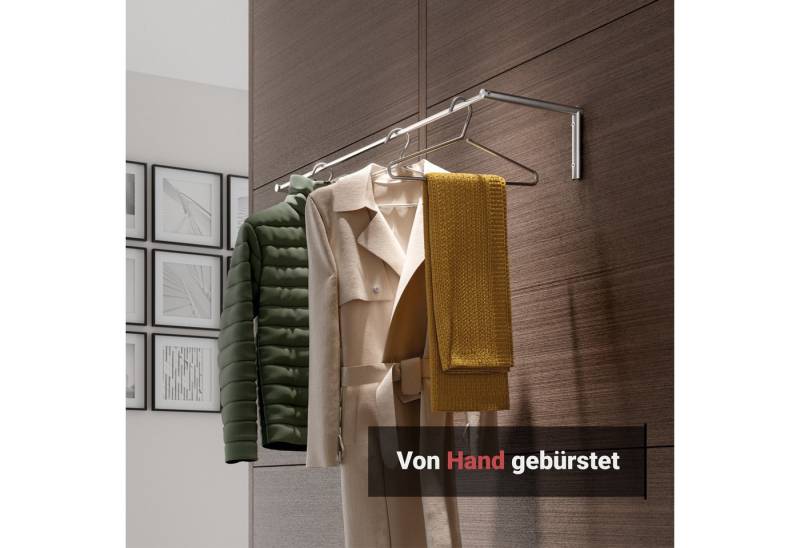 PHOS Design Wandgarderobe Edelstahl, 1 Kleiderstange von PHOS Design