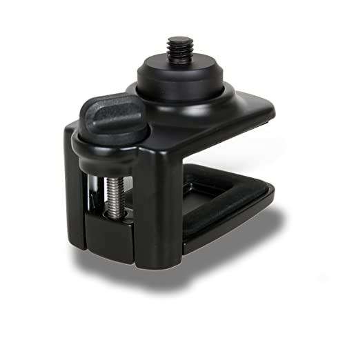 Photecs® Tischklemme, Universal-Klemme mit abnehmbarem Adapter UNC 1/4" zu 3/8", Befestigung v. Kamera, Mikro, Leuchten etc., Klemmspanne 10-30mm von PHOTECS