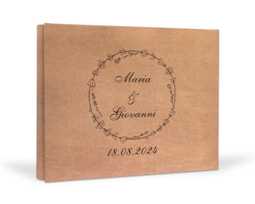 PHOTOCITY Gästebuch Hochzeitsgästebuch, Hardcover – personalisiertes Hochzeitsgästebuch – Hochzeits-Widmungsbuch (Ecopelle, 30x25 100 pagine) von PHOTOCITY