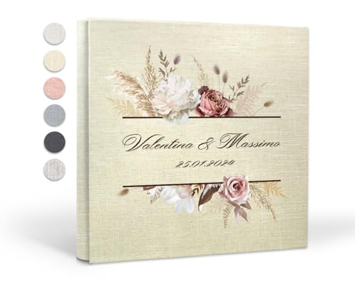 PHOTOCITY Gästebuch Hochzeitsgästebuch, Hardcover – personalisiertes Hochzeitsgästebuch – Hochzeits-Widmungsbuch (Lino, 30x30 60 pagine) von PHOTOCITY