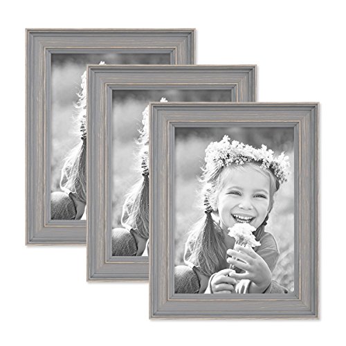 3er Set Bilderrahmen Skandinavischer Landhaus-Stil Grau-Braun 13x18 cm Massivholz mit Shabby-Chic Note/Fotorahmen/Wechselrahmen 3er Set Bilderrahmen Skandinavischer Landhaus-Stil Grau-Braun 13x18 cm Massivholz mit Shabby-Chic Note/Fotorahmen/Wechselrahmen von PHOTOLINI