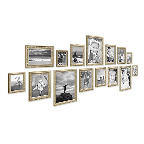 PHOTOLINI 15er Bilderrahmen-Set Antik Silber Nostalgie 10x15 bis 21x30 cm Fotorahmen mit Glasscheibe/inklusive Zubehör PHOTOLINI 15er Bilderrahmen-Set Antik Silber Nostalgie 10x15 bis 21x30 cm Fotorahmen mit Glasscheibe/inklusive Zubehör von PHOTOLINI