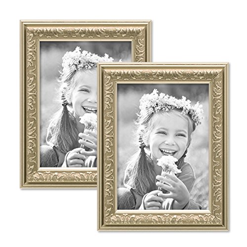 PHOTOLINI 2er Set Bilderrahmen Antik Silber Nostalgie 10x15 cm Fotorahmen mit Glasscheibe/Kunststoff-Rahmen PHOTOLINI 2er Set Bilderrahmen Antik Silber Nostalgie 10x15 cm Fotorahmen mit Glasscheibe/Kunststoff-Rahmen von PHOTOLINI