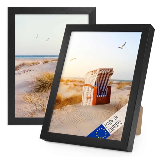 PHOTOLINI Bilderrahmen Holz 15x20 Schwarz, Holzbilderrahmen Made in EU, 2er Set, bruchsicheres Acrylglas, zum Aufhängen & Aufstellen, extra Zubehör - für Ihre liebsten Fotos & Bilder PHOTOLINI Bilderrahmen Holz 15x20 Schwarz, Holzbilderrahmen Made in EU, 2er Set, bruchsicheres Acrylglas, zum Aufhängen & Aufstellen, extra Zubehör - für Ihre liebsten Fotos & Bilder von PHOTOLINI