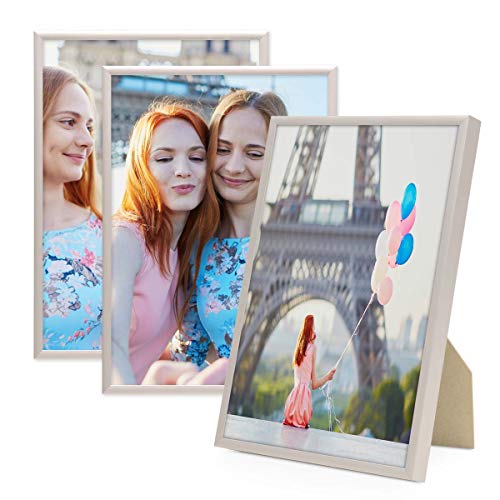 PHOTOLINI Alu-Bilderrahmen A4 21x30 cm Silber schmal, 3er Set Metall-Rahmen aus Aluminium, bruchsicheres Acrylglas, zum Aufhängen & Aufstellen, extra Zubehör, modernes Design für Poster & Fotos PHOTOLINI Alu-Bilderrahmen A4 21x30 cm Silber schmal, 3er Set Metall-Rahmen aus Aluminium, bruchsicheres Acrylglas, zum Aufhängen & Aufstellen, extra Zubehör, modernes Design für Poster & Fotos von PHOTOLINI