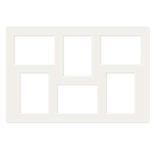 PHOTOLINI 5X Passepartout 40x60 aussen Creme-Weiß für 6X Passepartout 13x18 innen, alterungsbeständig & säurefrei 1,5 mm Schrägschnitt - Passepartoutrahmen mit Mehrfachausschnitt PHOTOLINI 5X Passepartout 40x60 aussen Creme-Weiß für 6X Passepartout 13x18 innen, alterungsbeständig & säurefrei 1,5 mm Schrägschnitt - Passepartoutrahmen mit Mehrfachausschnitt von PHOTOLINI