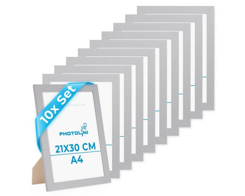 PHOTOLINI Bilderrahmen 10er Set, Big Pack, breite Rahmen, extra Zubehör, (10er Set), im modernen Stil für Ihre stilvolle Wanddekoration von PHOTOLINI