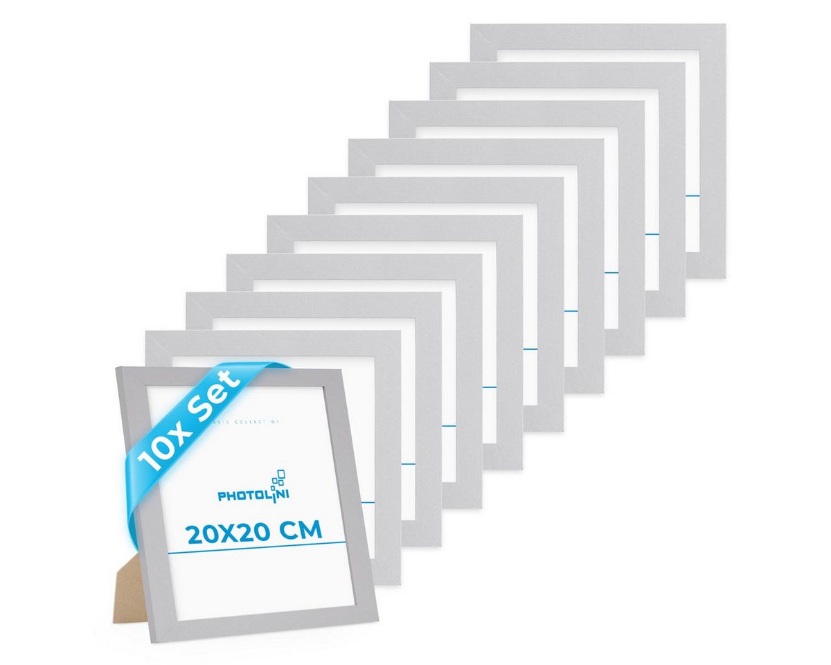 PHOTOLINI Bilderrahmen 10er Set, Big Pack, breite Rahmen, extra Zubehör, (10er Set), im modernen Stil für Ihre stilvolle Wanddekoration von PHOTOLINI