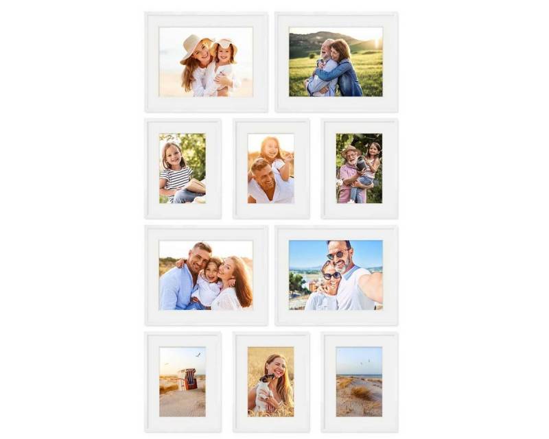 PHOTOLINI Bilderrahmen 10er Set 30x40 cm und 40x50 cm Modern Schmal mit Passepartout PHOTOLINI Bilderrahmen 10er Set 30x40 cm und 40x50 cm Modern Schmal mit Passepartout von PHOTOLINI
