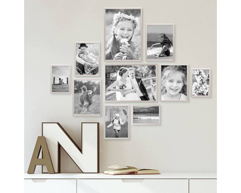 PHOTOLINI Bilderrahmen 10er Set Aluminium Modern Schmal 10x15 bis 21x30 cm PHOTOLINI Bilderrahmen 10er Set Aluminium Modern Schmal 10x15 bis 21x30 cm von PHOTOLINI