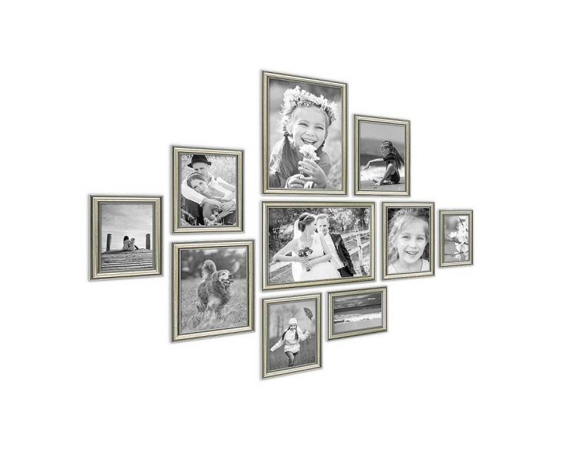 PHOTOLINI Bilderrahmen 10er Set Kunststoff-Rahmen eleganter Barock-Stil 10x15 bis 21x30 cm PHOTOLINI Bilderrahmen 10er Set Kunststoff-Rahmen eleganter Barock-Stil 10x15 bis 21x30 cm von PHOTOLINI