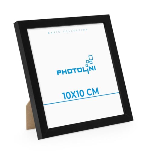 PHOTOLINI Bilderrahmen 10x10 Schwarz MDF-Holz Poster-Rahmen, bruchsicheres Acrylglas, zum Aufhängen & Aufstellen, extra Zubehör - für Fotos & Poster PHOTOLINI Bilderrahmen 10x10 Schwarz MDF-Holz Poster-Rahmen, bruchsicheres Acrylglas, zum Aufhängen & Aufstellen, extra Zubehör - für Fotos & Poster von PHOTOLINI