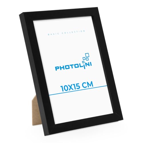 PHOTOLINI Bilderrahmen 10x15 Schwarz MDF-Holz Poster-Rahmen, bruchsicheres Acrylglas, zum Aufhängen & Aufstellen, extra Zubehör - für Fotos & Poster PHOTOLINI Bilderrahmen 10x15 Schwarz MDF-Holz Poster-Rahmen, bruchsicheres Acrylglas, zum Aufhängen & Aufstellen, extra Zubehör - für Fotos & Poster von PHOTOLINI